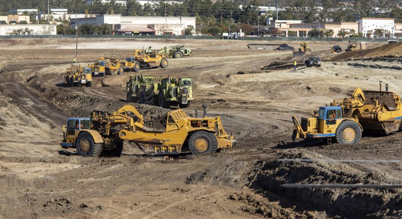 Equipment used in yard sloping